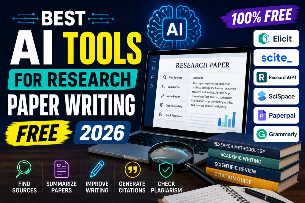 Best AI Tools for Research Paper Writing Free 2026