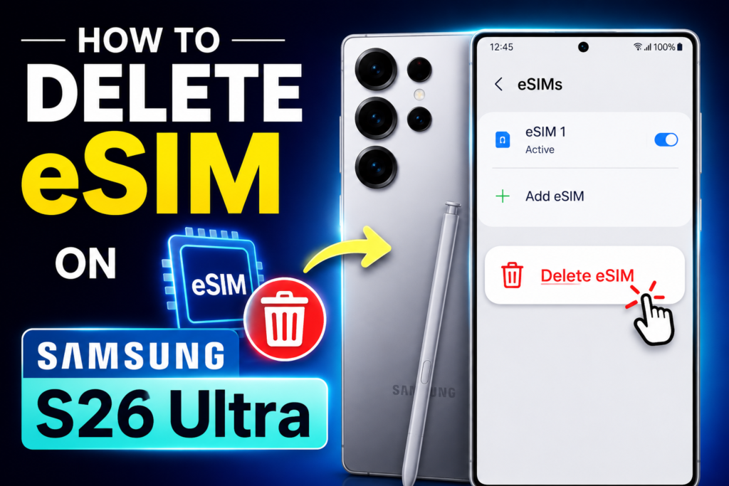 How to Delete an eSIM on Samsung S26 Ultra 2026