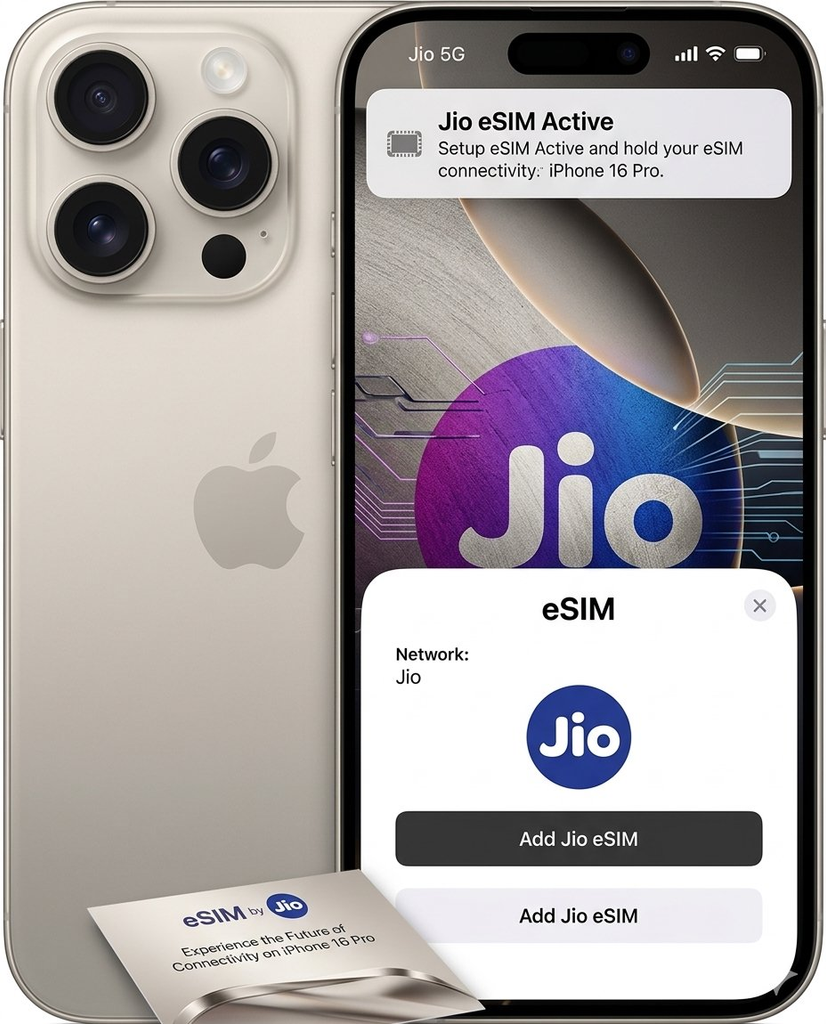 Jio eSIM on iPhone 16 Pro