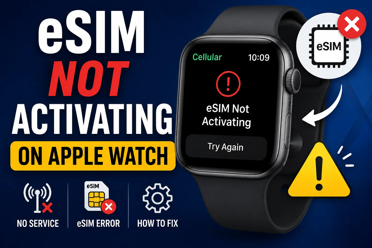 eSIM not activating on Apple Watch